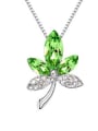 thumb Fashion Maple Leaf austrian Crystals Alloy Necklace 2