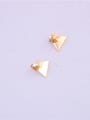 thumb Titanium With Gold Plated Simplistic Triangle Stud Earrings 3