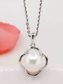 thumb Freshwater Pearl Hollow Flowery Necklace 0