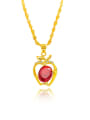thumb Elegant Red Apple Shaped Necklace 0