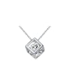 thumb Small Hollow Square Zircon Fashion Pendant 0