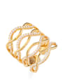 thumb Copper With Cubic Zirconia Fashion Geometric Statement Rings 3