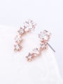 thumb Exquisite Rose Gold Star Shaped Zircon Cluster earring 2