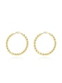 thumb Simple Gold Plated Wave Hoop Earrings 0