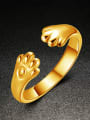 thumb Elegant Plating Creative Opening Copper Ring 3