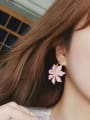 thumb Alloy With Champagne Gold Plated Fashion Flower Hook Earrings 1