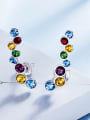 thumb S925 Silver Colorful drop earring 2