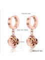 thumb Stainless Steel With Rose Gold Plated Simplistic Rosary Stud Earrings 2