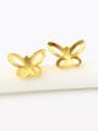 thumb Tiny Butterfly Gold Plated Stud Earrings 0