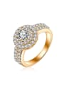 thumb Fashion Cubic Zirconias Round Copper Ring 0