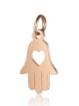thumb Stainless Steel With Gold Plated Fashion Irregular Charms hands with heart 1