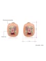 thumb Fashion Rose Gold Plated Polymer Clay Square Two Pieces Jewelry Set 2