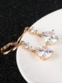 thumb Fashion Cubic Zircon Champagne Gold Plated Earrings 2