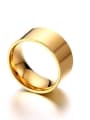 thumb Trendy Gold Plated Geometric Shaped Titanium Ring 1