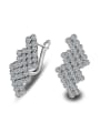 thumb Geometric Shaped AAA Zircons Clip Earrings 0