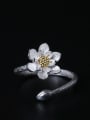 thumb Flower Double Color Opening Ring 0