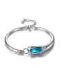 thumb Fashion Blue Crystal Alloy Bracelet 0