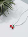 thumb Lovely Cherry Shaped S925 Silver Glue Necklace 1
