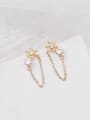 thumb Alloy With Gold Plated Simplistic Snowflake Drop Earrings 1