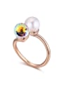thumb Personalized Imitation Pearl austrian Crystal Alloy Ring 0