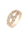 thumb Simple White Crystals Alloy Ring 0