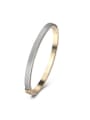 thumb Double Color Gold Plated Artificial Leather Bangle 0