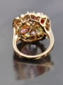 thumb Gold Plated Colorful Zircons Statement Ring 2