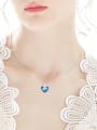 thumb Fashion Heart austrian Crystal Copper Necklace 1