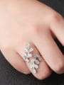 thumb Copper With Cubic Zirconia Trendy Flower Cocktail Rings 1