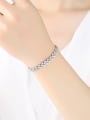 thumb Fashion Cubic White Zirconias Copper Bracelet 1