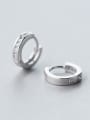 thumb Couples Geometric Shaped Rhinestones S925 Silver Clip Earrings 0