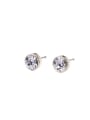 thumb Simple Triangle Artificial stones Drop stud Earring 4