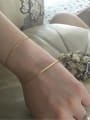 thumb Titanium With Rose Gold Plated Simplistic Geometric Double Layer Bracelets 1