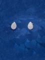 thumb Copper With Cubic Zirconia  Delicate Water Drop Stud Earrings 1