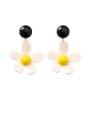 thumb Alloy With Platinum Plated Simplistic Flower Drop Earrings 0