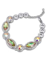 thumb Fashion Shiny austrian Crystals Hollow Round Alloy Bracelet 4