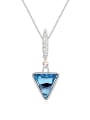 thumb Simple Triangle austrian Crystal Alloy Necklace 1