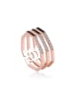 thumb Personality Woman Rose Gold Zircon Ring 0