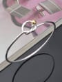 thumb Simple Knot Silver Plated Copper Bangle 2
