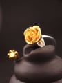 thumb S925 Silver Rose Flowers Opening Ring 0