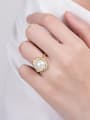 thumb Freshwater Pearl Micro-pave Zircon Ring 1