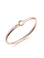 thumb Simple Bead Smooth Titanium Bangle 0