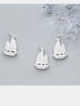 thumb 925 Sterling Silver With Silver Plated Personality sailboat Charms 1