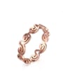 thumb Fresh Rose Gold Plated Hollow Titanium Ring 0