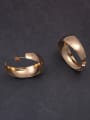 thumb Titanium With Rose Gold Plated Simplistic Geometric Hoop Earrings 2