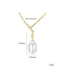 thumb New pure silver with AAA zircon natural pearl necklace 3