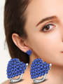 thumb Heart-shape Simple Style Crystal Stud Earrings 1