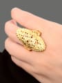 thumb Exquisite 24K Gold Plated Oval Shaped Copper Ring 2