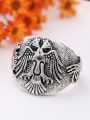 thumb Punk style Double Eagle Antique Silver Plated Alloy Ring 3