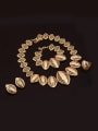 thumb Alloy Imitation-gold Plated Vintage style Hollow leaf-shaped Four Pieces Jewelry Set 1